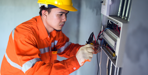 Preparing electrical wiring for RCD fuse board installation in a Doncaster property