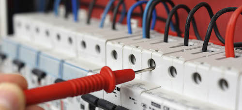 Electrician testing the flow of electric on RCD fuse in Doncaster